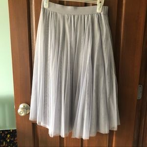 Silver tulle skirt